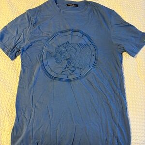 Stefano Ricci Blue Tiger Emblem T-Shirt